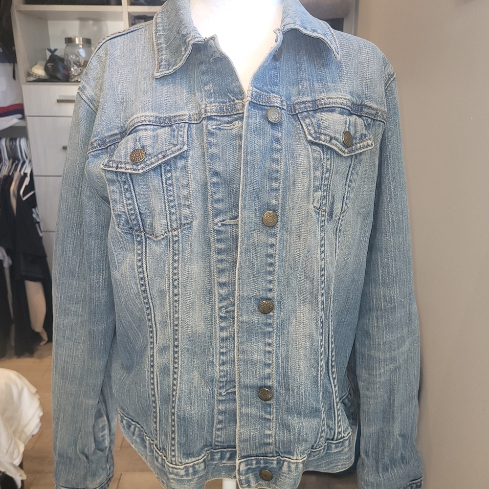 Cherokee Medium Wash Denim Jacket Size XL Classic Blue Jean Outerwear